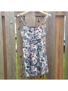 Jack. Tapestry Floral Fit & Flare Thick Spaghetti Strap Mini Dress Size Small